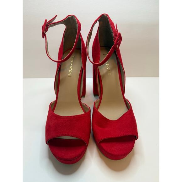 Sun + Stone Women's Reemaa Peep Toe Block Heel Platform Sandals Size 9.5 - Picture 3 of 4